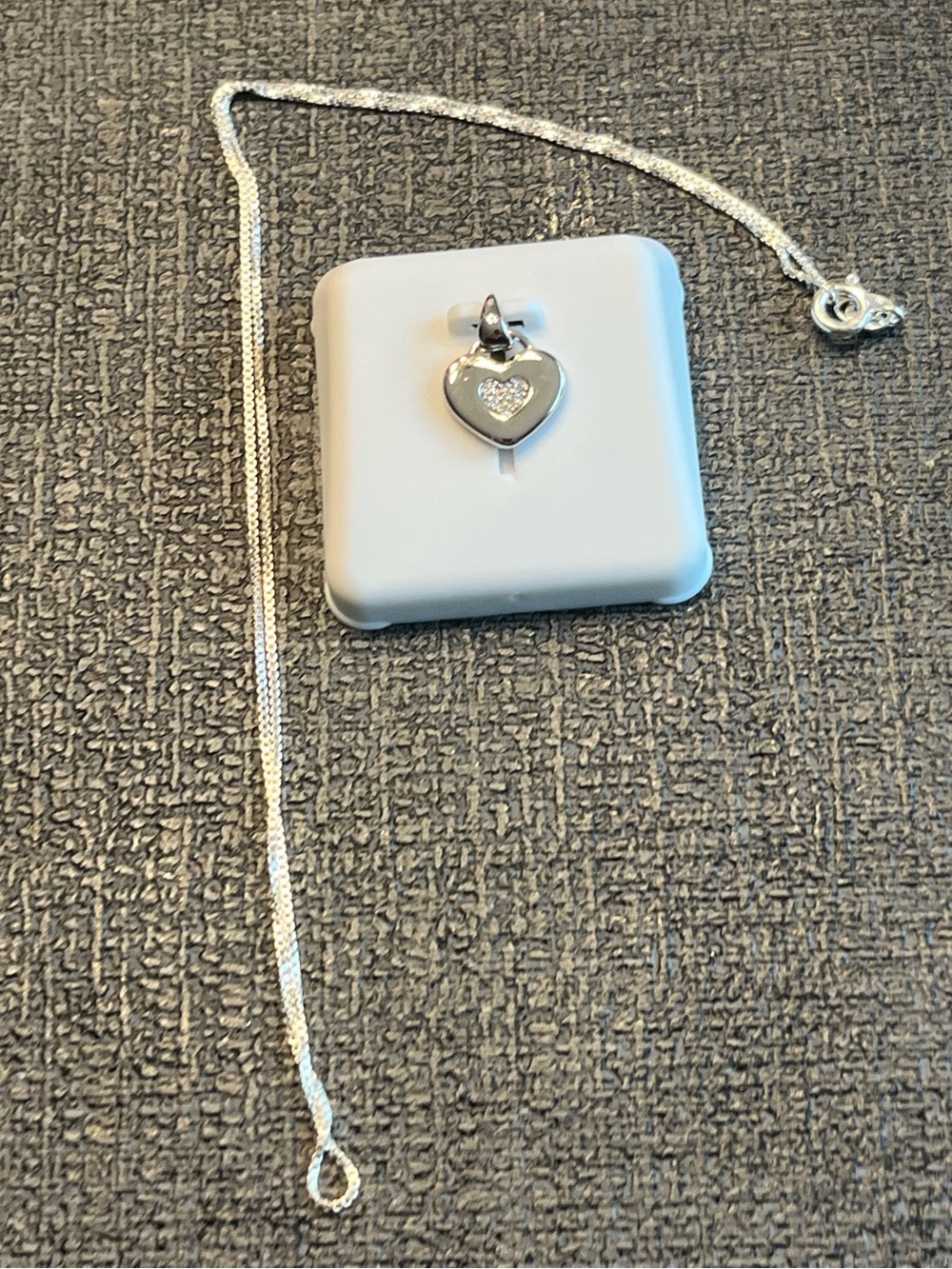 925 moissanite heart necklace